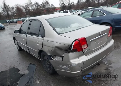 2002 Honda Civic Ex из США, поврежденный, VIN 1HGES26752L038620